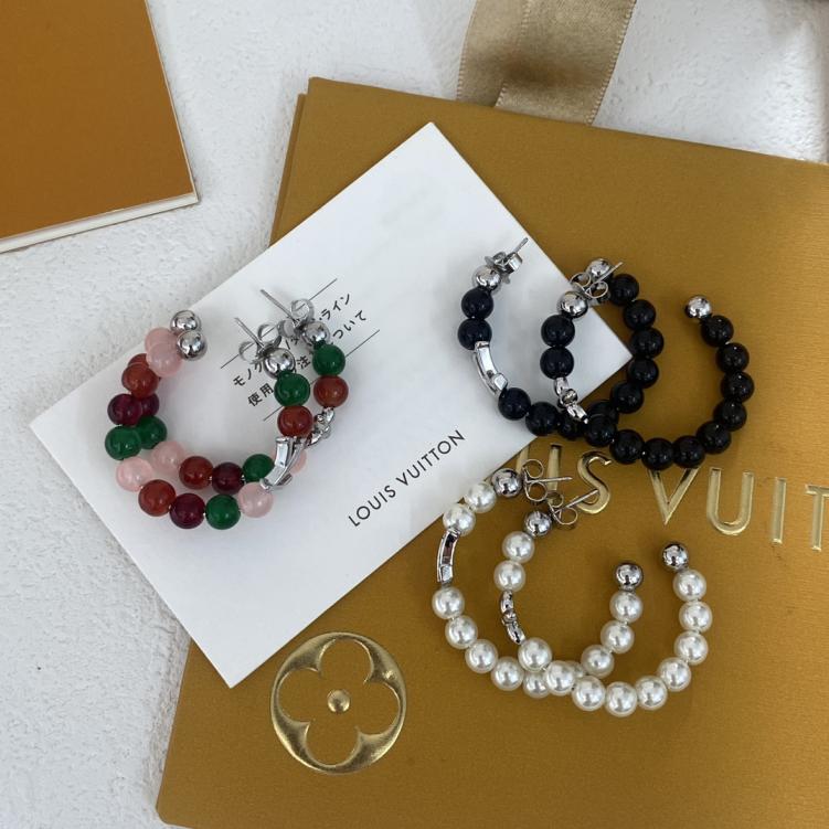 E017 LV colorful hoop earrings