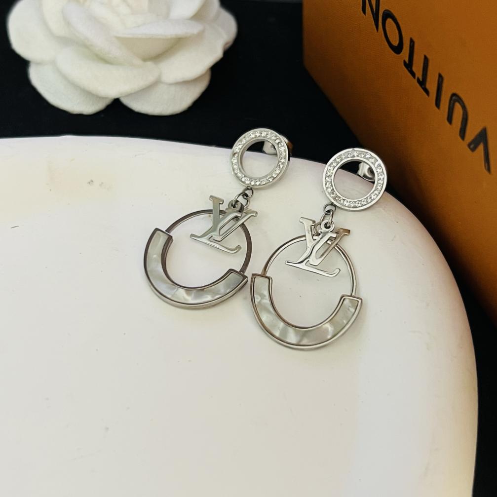 LV silver earrings 116614