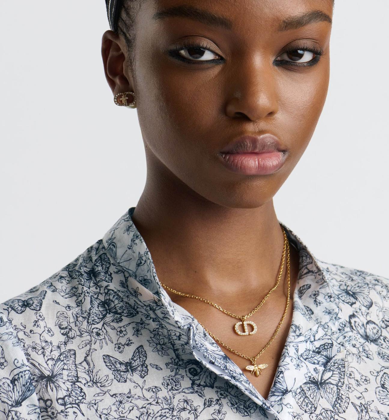 X686 Dior petit CD Bee necklace