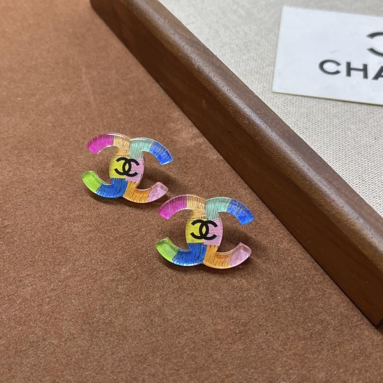 A1164 Chanel Colorfyl Resin CC earrings