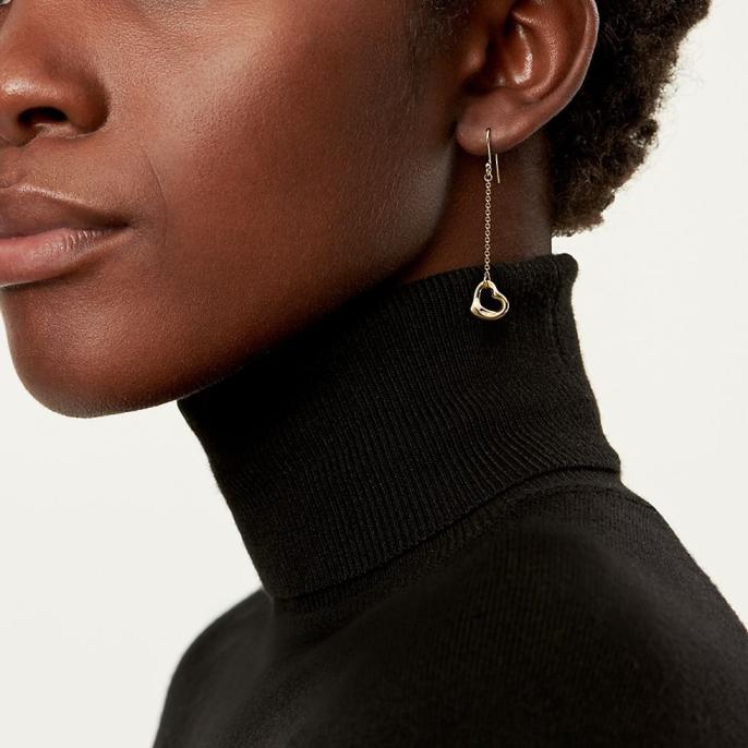 A1165 Tiffany Elsa Peretti open heart earrings