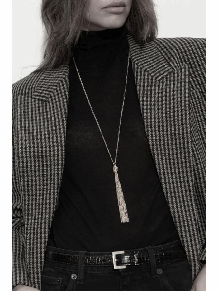 X691 YSL titanium steel Long necklace