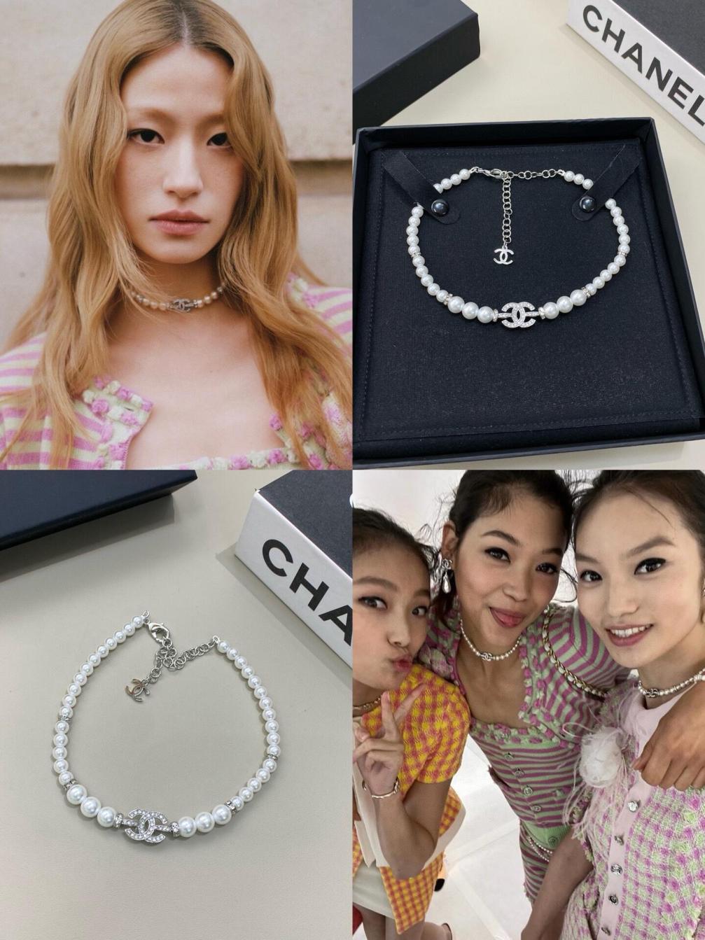 X692  Chanel choker pearls necklace