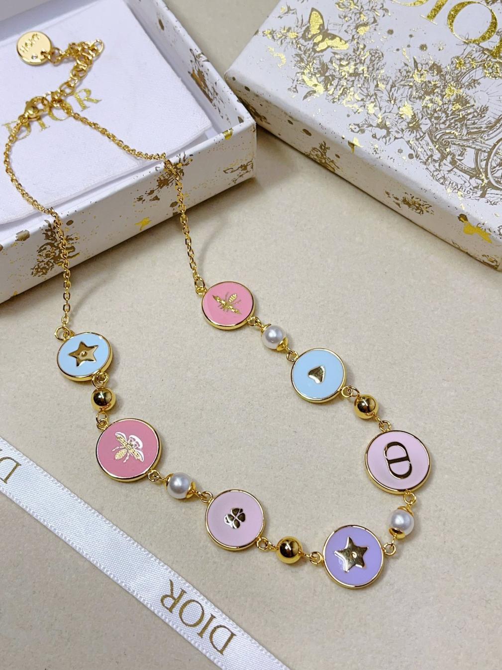 X695 Dior D-Luck titanium steel necklace