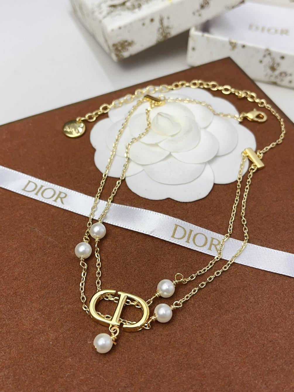 X693 Dior CD pearls bracelet/necklace