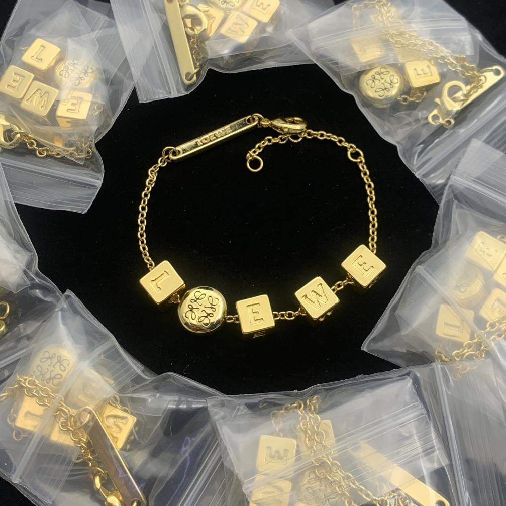 LOEWE copper square bracelet 116665