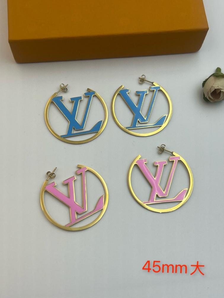 LV Large enamel hoop earrings 116690