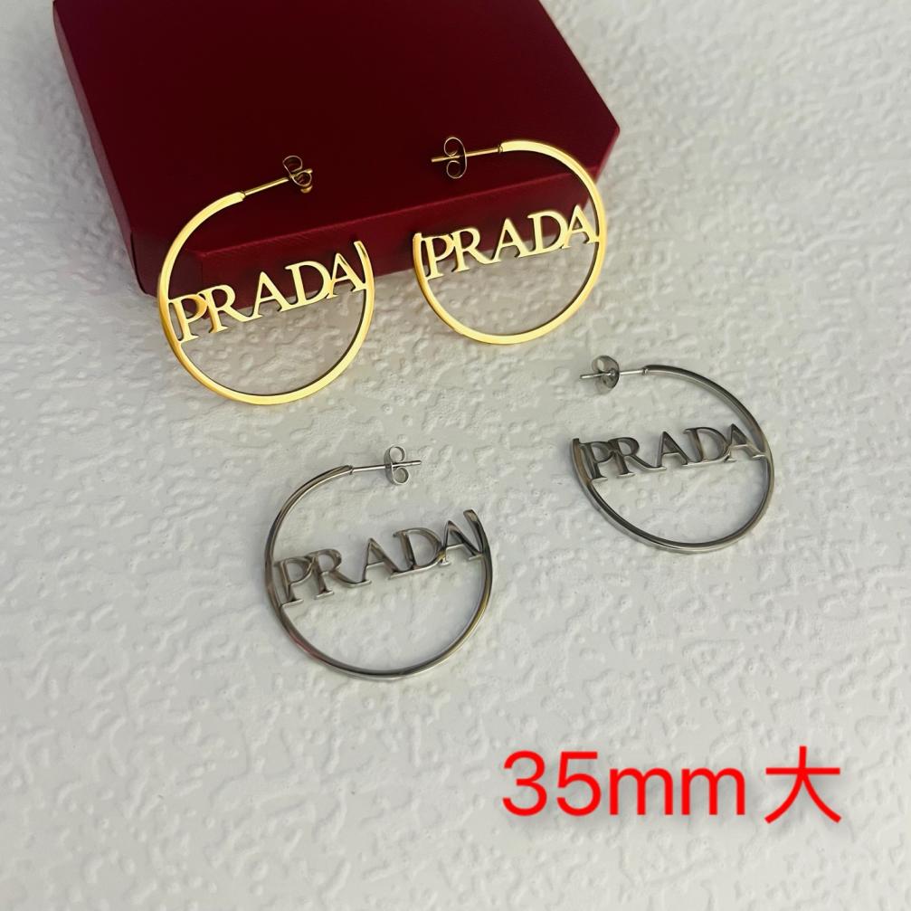 Prada hoop earrings 116703