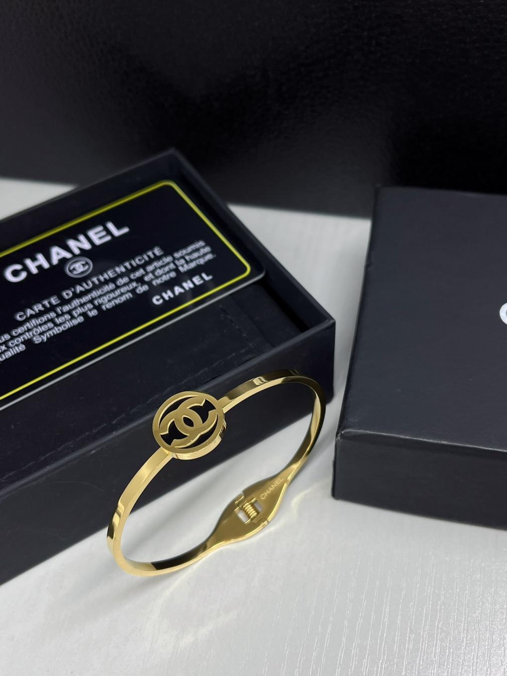 S463 Chanel CC titanium steel bracelet