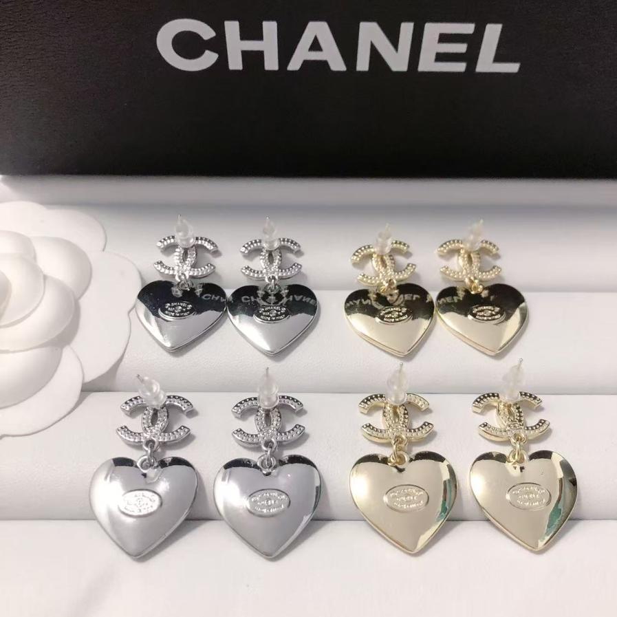 Chanel crystal heart earrings 116803