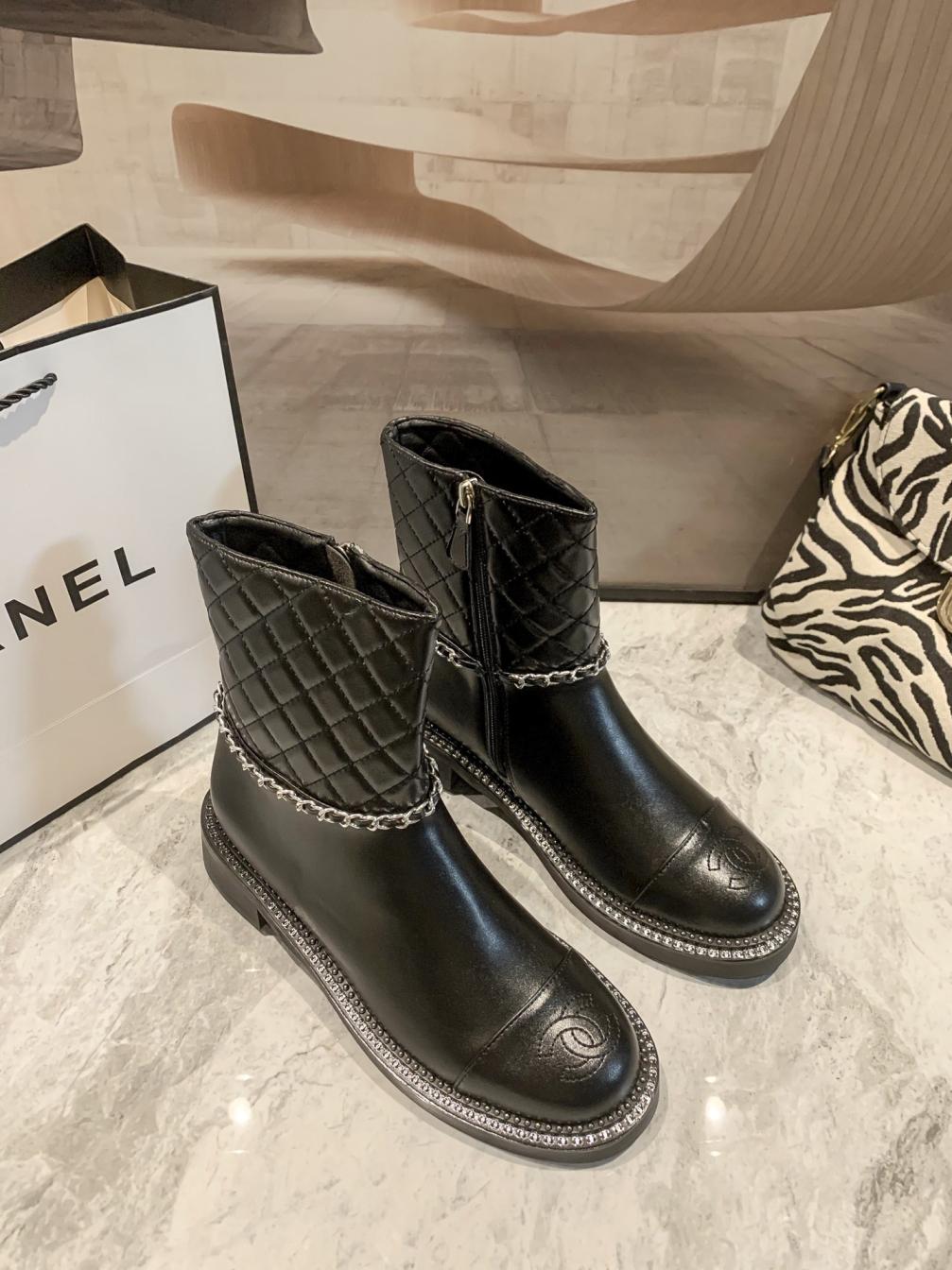 CHANEL women winter leather boots 132955