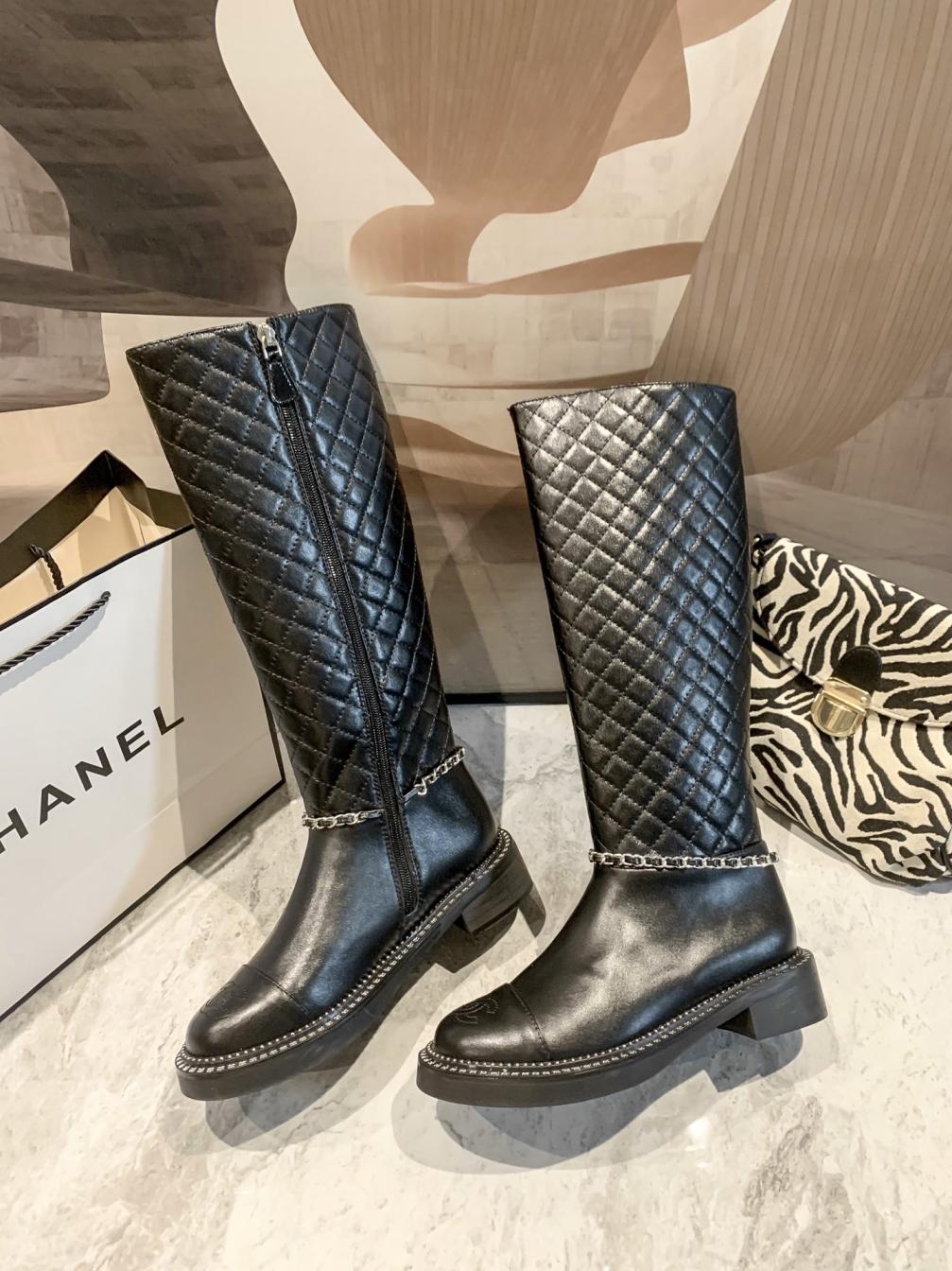 CHANEL women winter leather long boots 132954