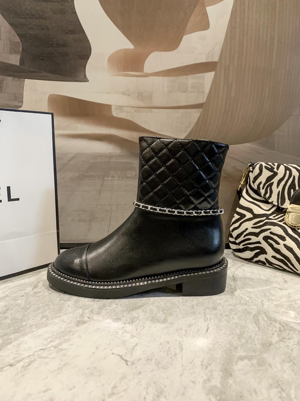CHANEL women winter leather boots 132955