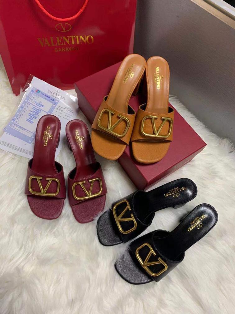 Valentino heel leather slipper 133028