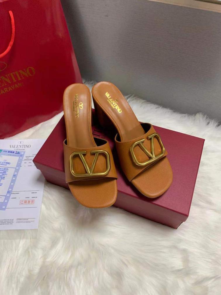 Valentino heel leather slipper 133028