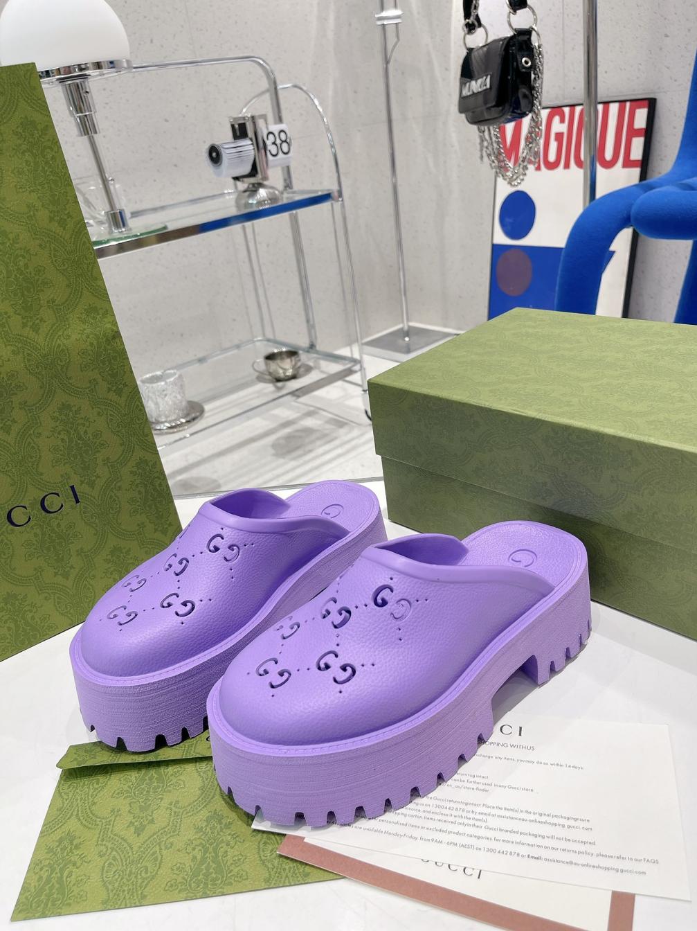 GUCCI hollow Women slippers 133027