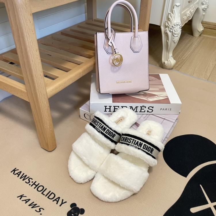 Dior women lady winter slippers 133020