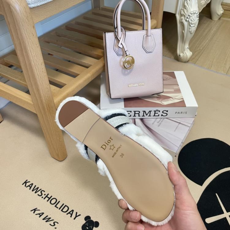 Dior women lady winter slippers 133020