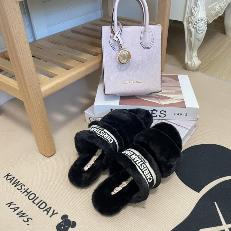 Dior women lady winter slippers 133019