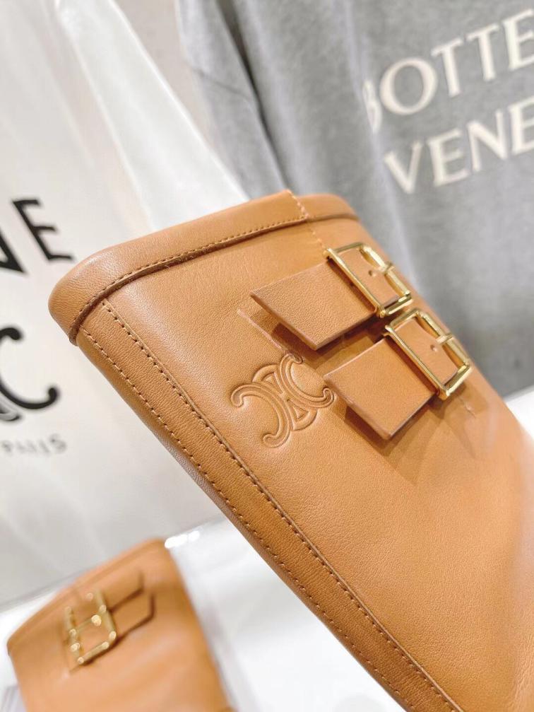 Celine Belt buckle martin Boots riding boots 133044