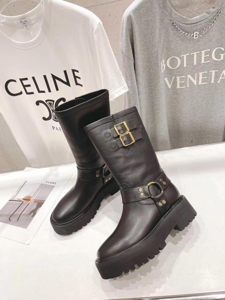 Celine Belt buckle martin Boots riding boots 133043