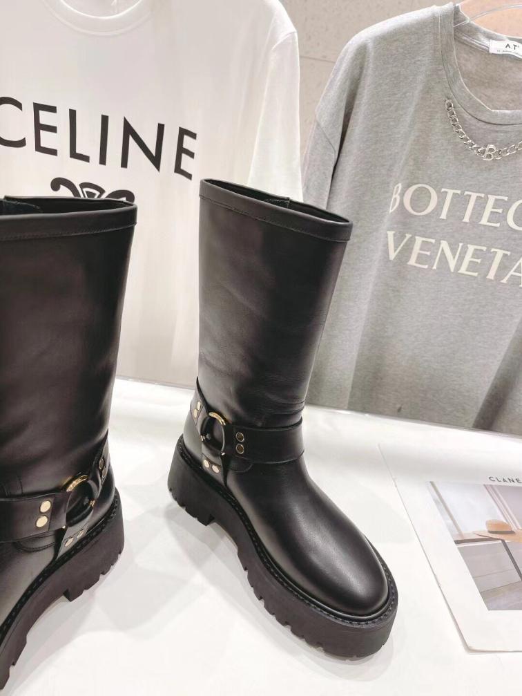 Celine Belt buckle martin Boots riding boots 133043