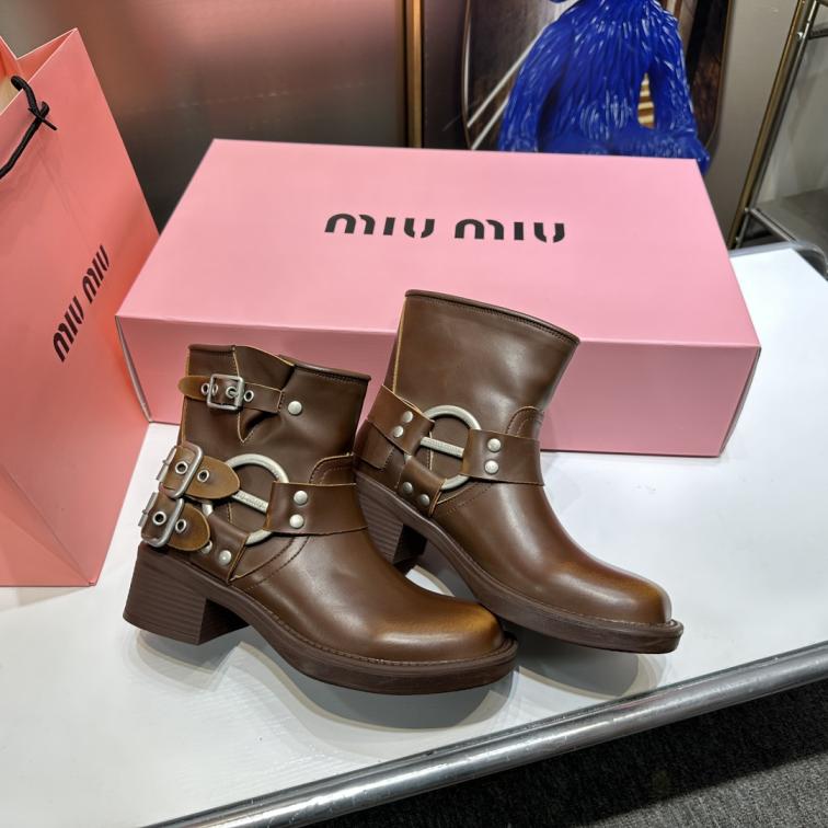 MiuMiu Cowskin leather Boot 133184