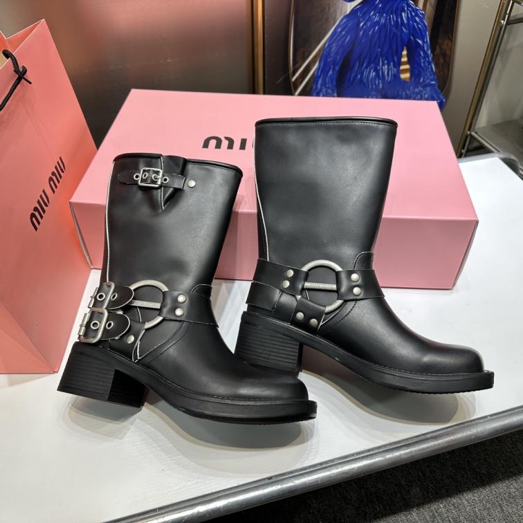 MiuMiu Cowskin leather Boot 133183