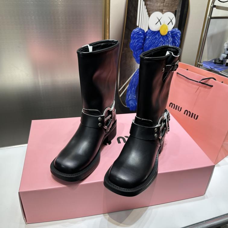 MiuMiu Cowskin leather Boot 133183