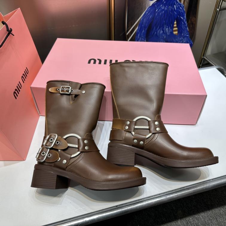 MiuMiu Cowskin leather Boot 133182