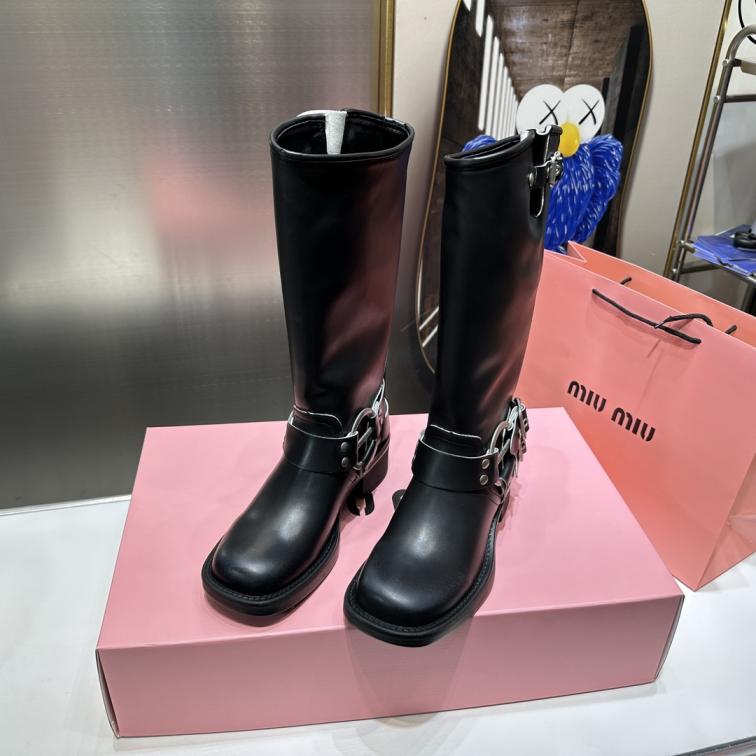 MiuMiu Cowskin leather Boot 133181