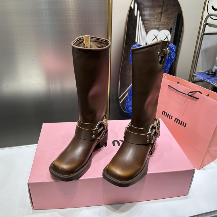 MiuMiu Cowskin leather Boot 133180