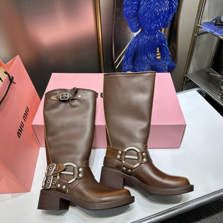 MiuMiu Cowskin leather Boot 133180