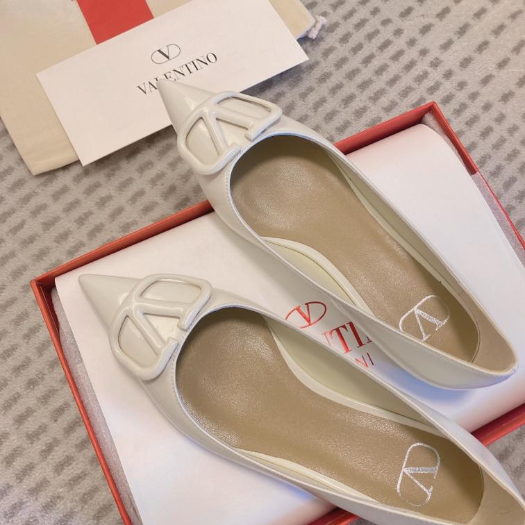 Valentino White V high heel shoes 133526