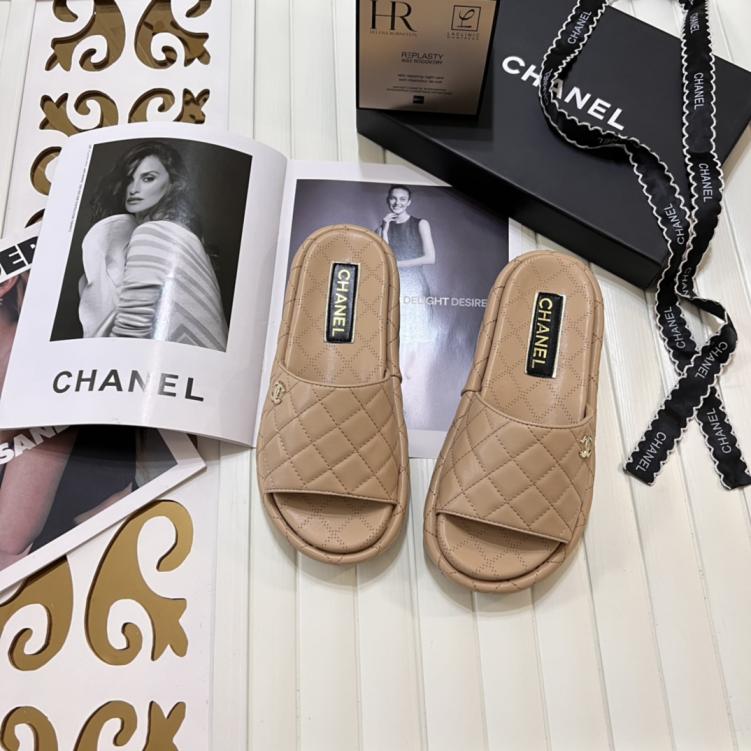 CHANEL 2024 new slippers Rhombic plaid 133650