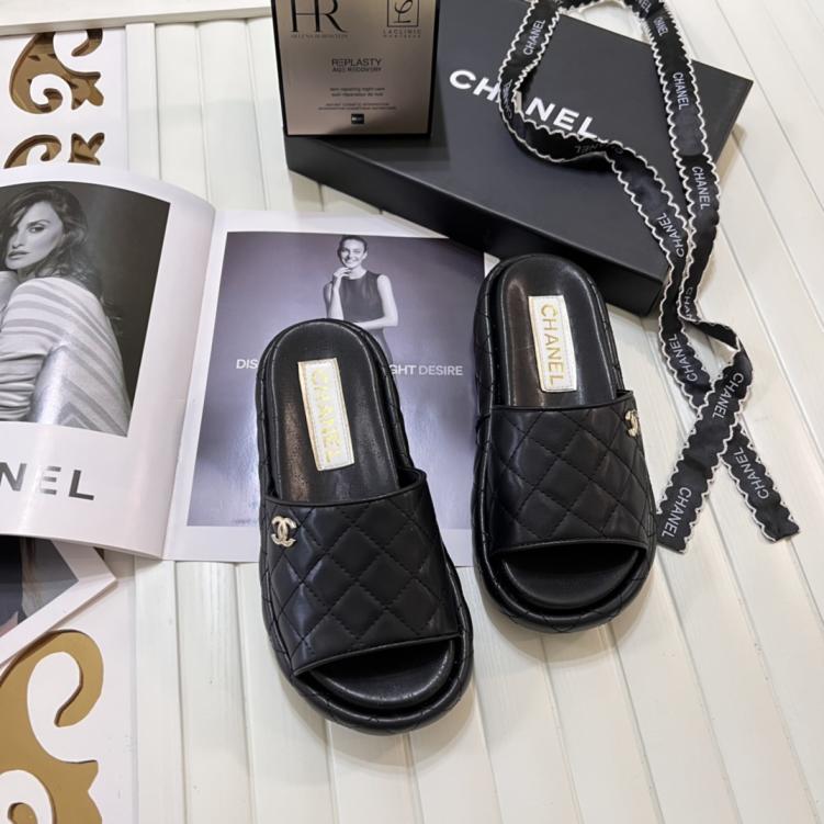 CHANEL 2024 new slippers Rhombic plaid 133650