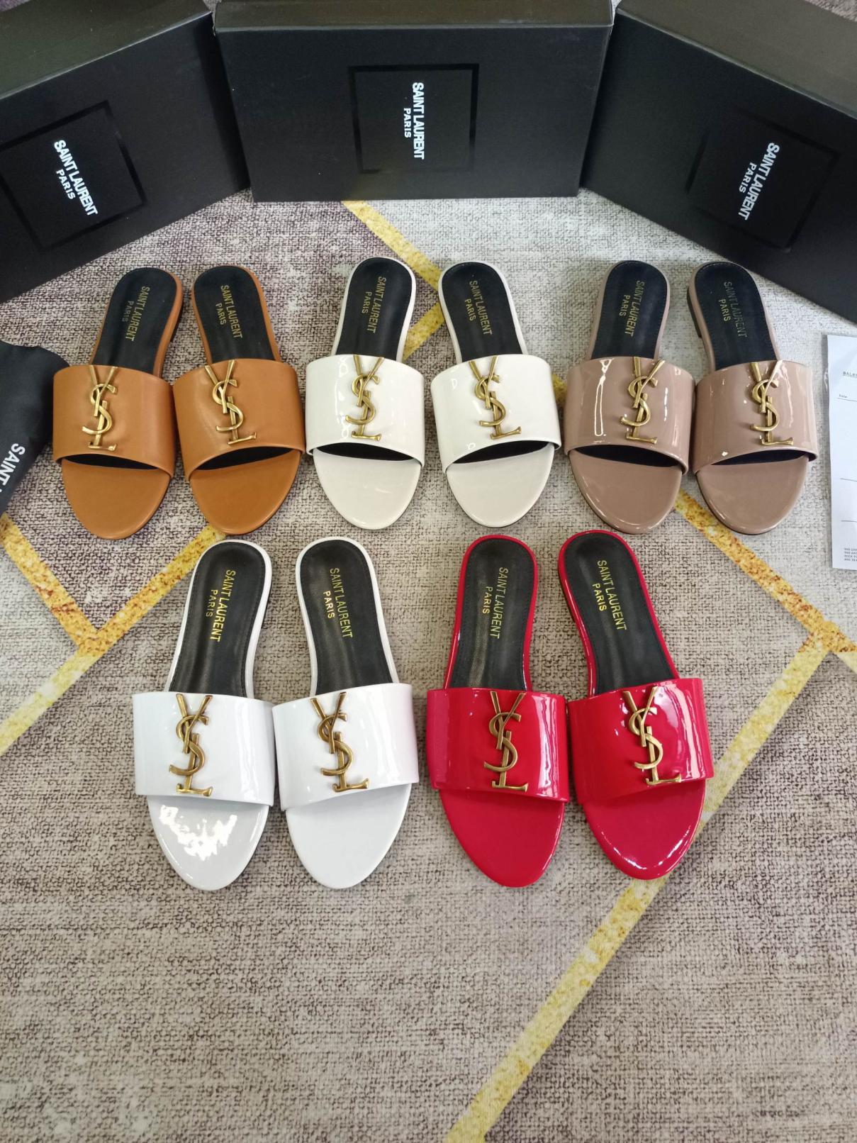 YSL Saint Laurent flat slippers 133638
