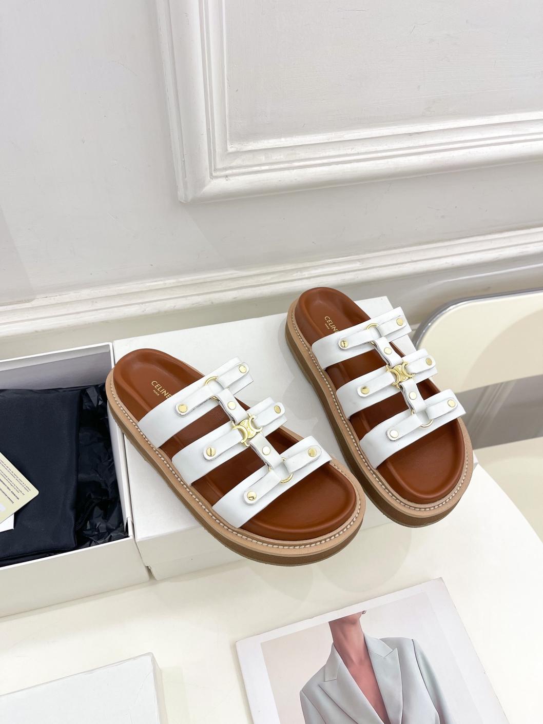 CELINE cowskin slippers 133886