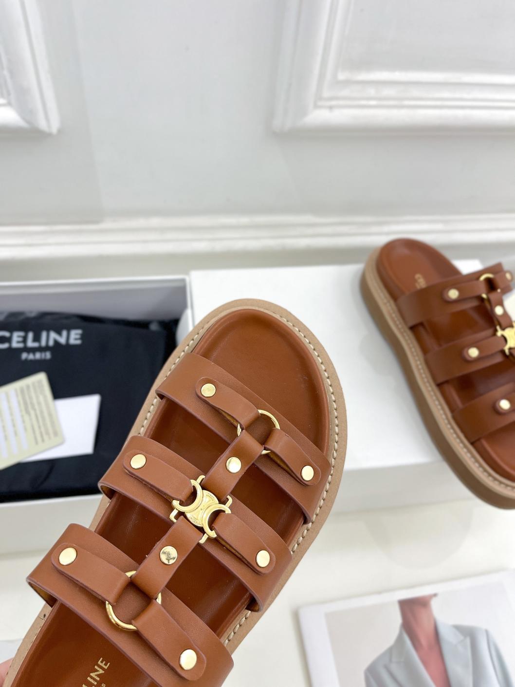 CELINE cowskin slippers 133886