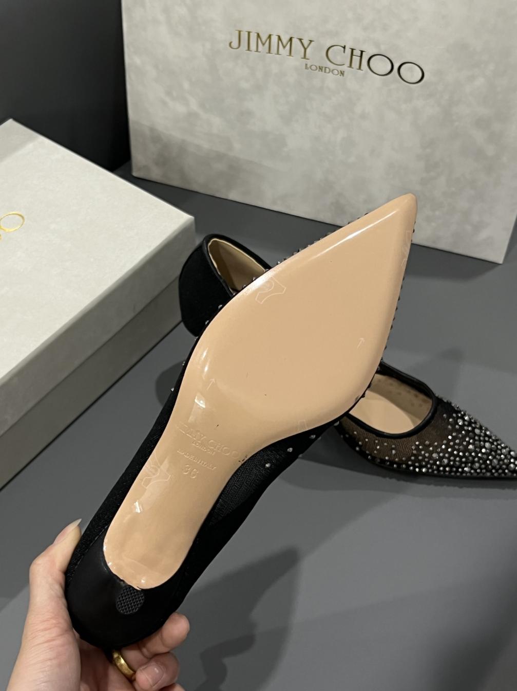 Jimmy Choo JC crystal heel lady shoes 133872