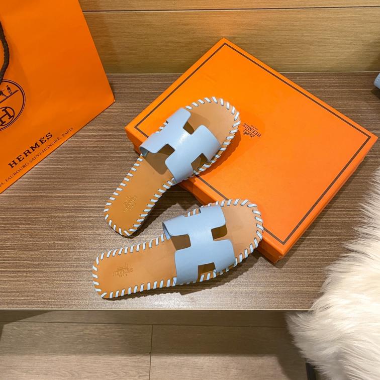 Hermes wave H slippers 133957
