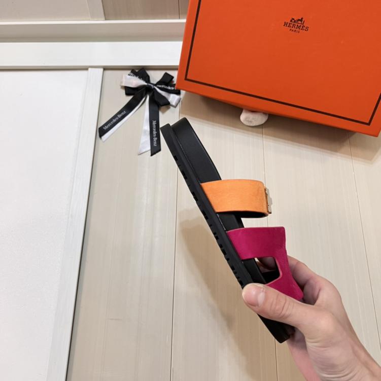 Hermes H slippers
