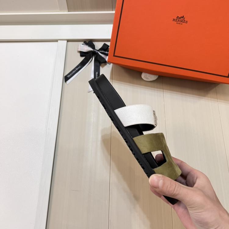 Hermes H slippers