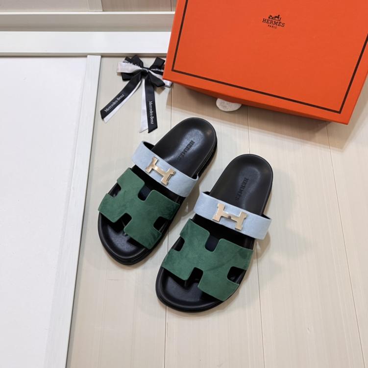 Hermes H slippers