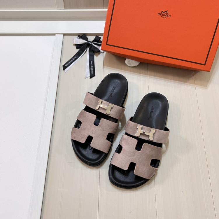 Hermes H slippers