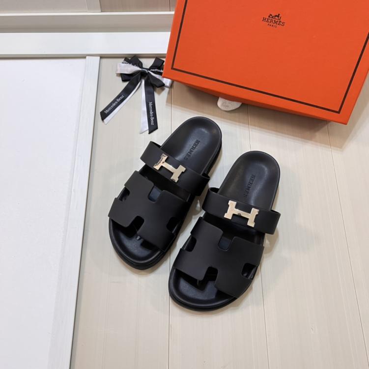 Hermes H slippers
