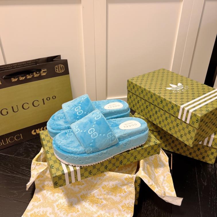 Gucci GG velvet slippers