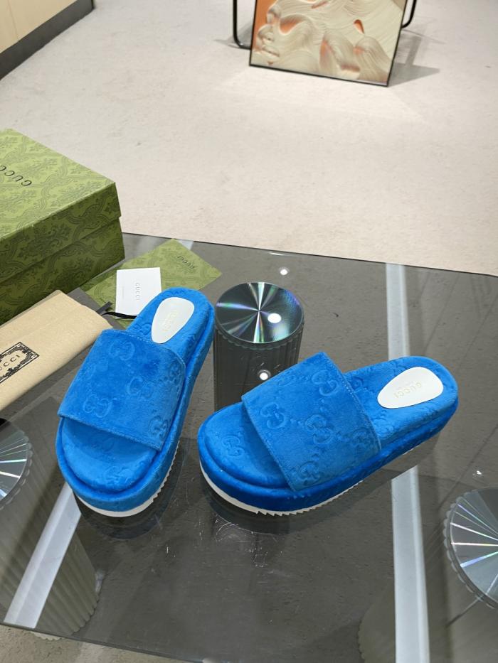 Gucci GG velvet slippers