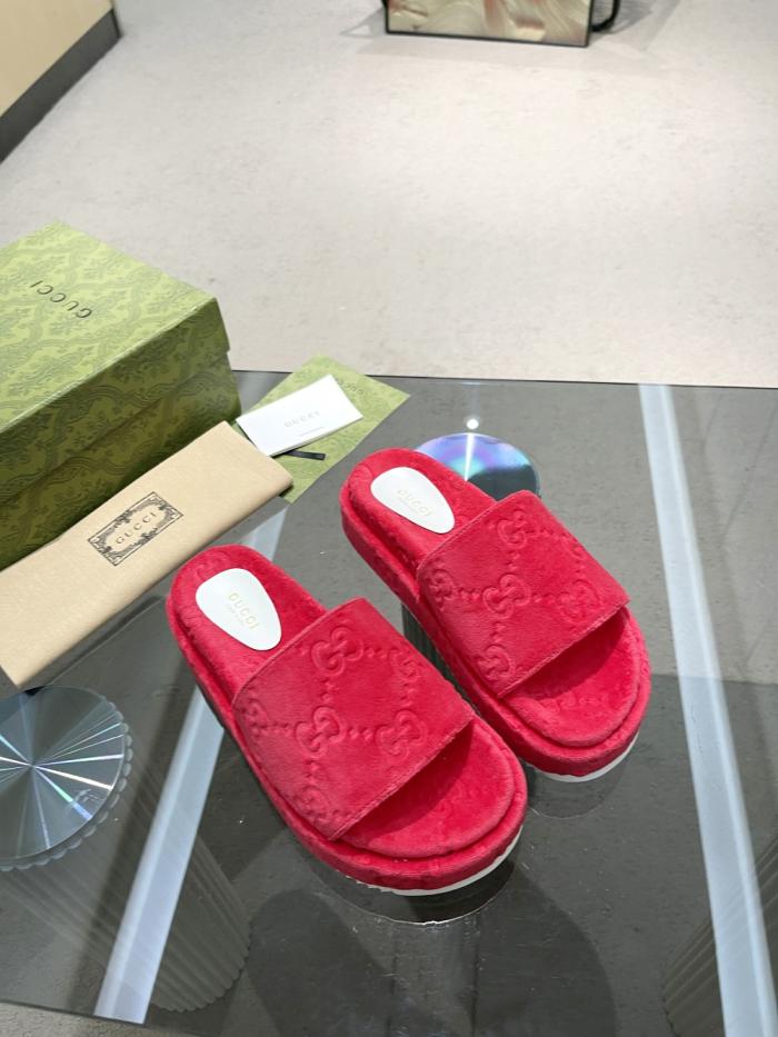 Gucci GG velvet slippers