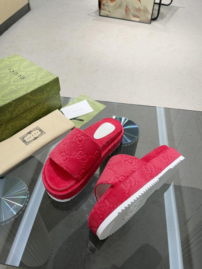 Gucci GG velvet slippers